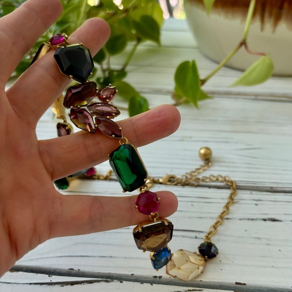 Gorgeous Kate Spade Necklace and Earring Set in Gold Multi Colored Stones - Picture 9 of 17